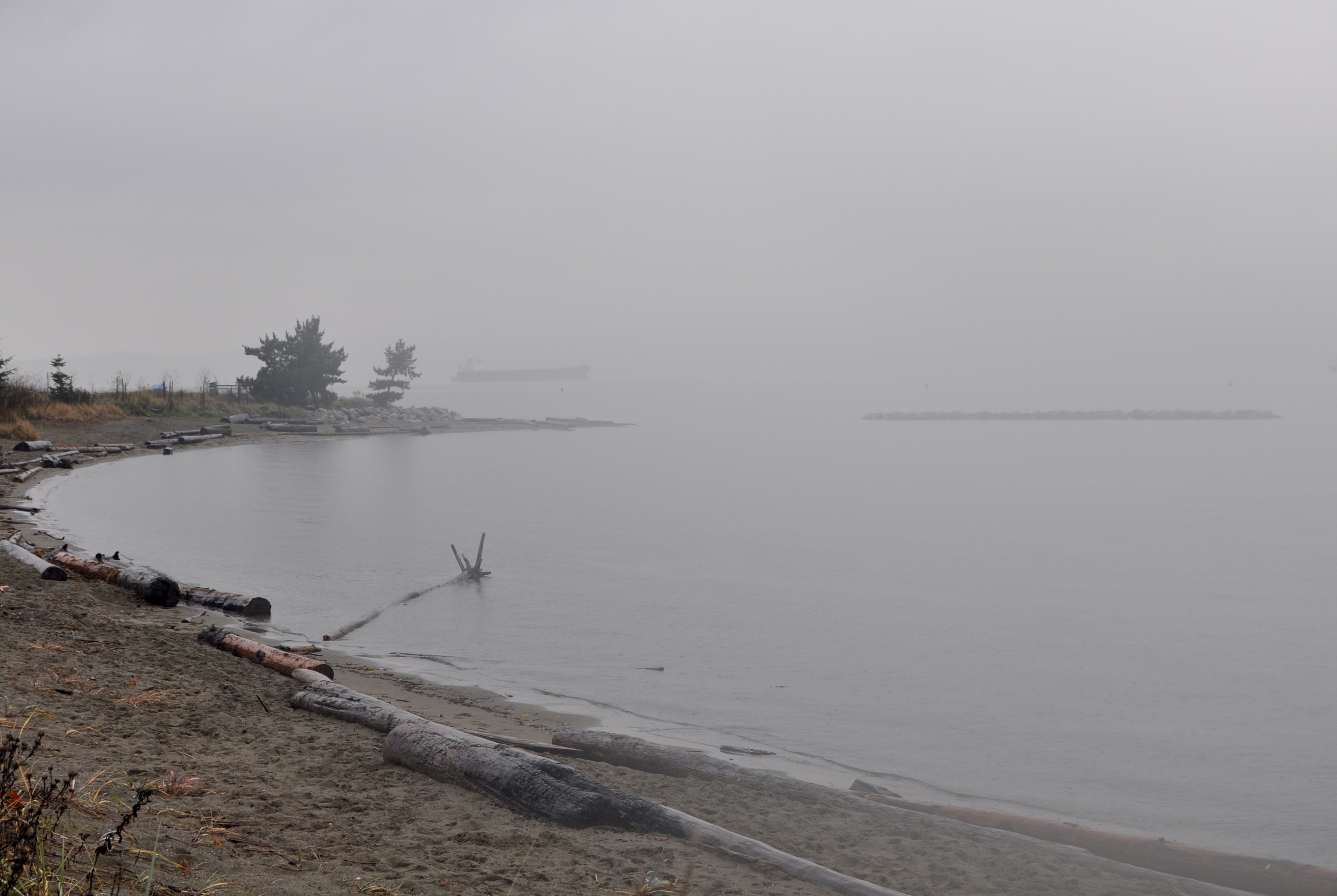 Jericho Beach on a rainy day.